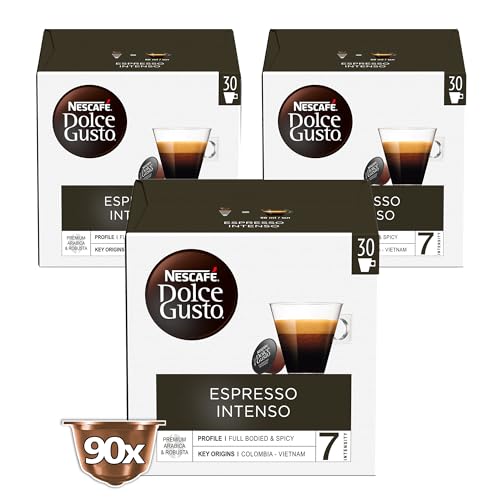 Nescafé Dolce Gusto Espresso Intenso Espresso Intenso Kaffeetassen Vorteilspaket - 3 Schachteln mit 30 Kapseln von NESCAFÉ DOLCE GUSTO