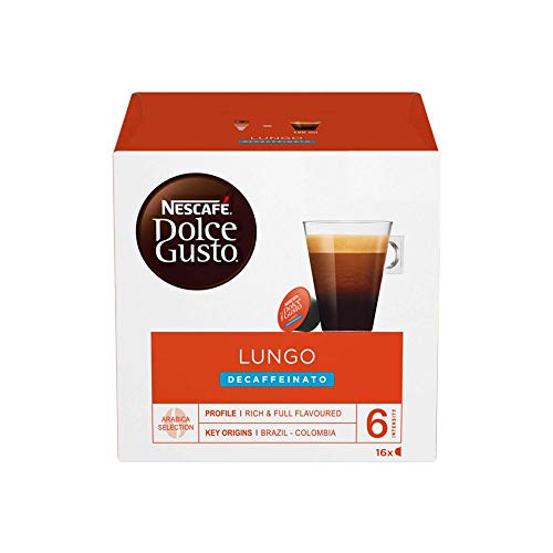Nescafé Dolce Gusto Lungo Entkoffeinierten Schoten 16 Pro Packung - Packung mit 6 von NESCAFÉ DOLCE GUSTO