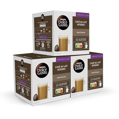Packung mit 3 Schachteln Dolce Gusto Cafe au Milch Intenso 16 UD Packung mit 3 Schachteln Dolce Gusto Cafe au Milch Intenso 16 UD von NESCAFÉ DOLCE GUSTO