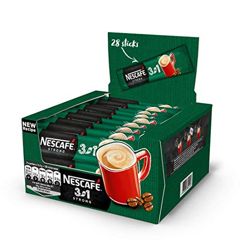 NESCAFE 3in1 Strong 224 Beutel (17g /Beutel) EU Hergestellt Frischware Lange Haltbarkeit von Nescafe