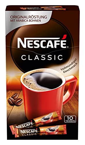 NESCAFÉ Classic Sticks, löslicher Bohnenkaffee, 1er Pack (á 10 x 2g) von Nescafé