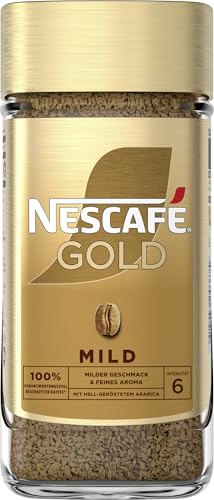 NESCAFÉ GOLD Mild, löslicher Bohnenkaffee, Instant-Kaffee aus erlesenen Kaffeebohnen, koffeinhaltig, 1er Pack (1 x 200g) von NESCAFÉ