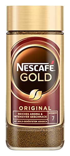 NESCAFÉ GOLD Original, löslicher Bohnenkaffee, Instant-Kaffee aus erlesenen Kaffeebohnen, koffeinhaltig, 1er Pack (1 x 100g) von NESCAFÉ