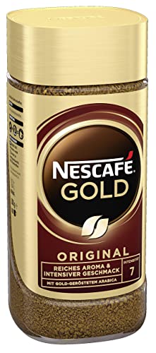 NESCAFÉ GOLD Original, löslicher Bohnenkaffee, Instant-Kaffee aus erlesenen Kaffeebohnen, koffeinhaltig, 1er Pack (1 x 200g) von NESCAFÉ