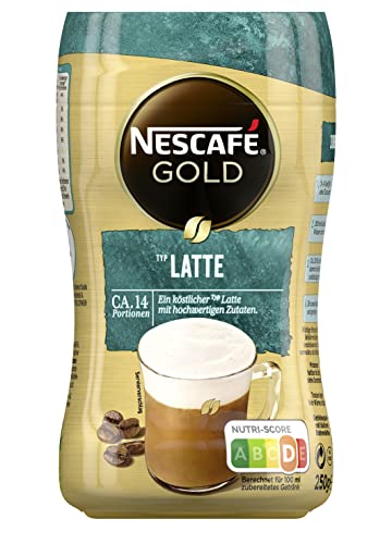 NESCAFÉ GOLD Typ Latte, Getränkepulver aus löslichem Bohnenkaffee, kräftiger Geschmack & intensives Aroma, koffeinhaltig, 1er Pack (1 x 250g) von Nescafé