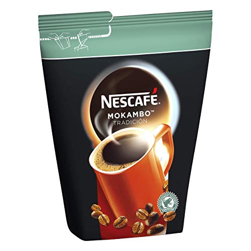 NESCAFÉ Mokambo Tradición, löslicher Kaffee mit Rainforest-Alliance-Gütesiegel, 1er Pack (1 x 500g Beutel) von NESCAFÉ