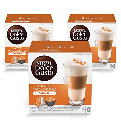 Nescafe Dolce Gusto Caramel Latte Macchiato Kaffee - 48 Kapseln, 24 Tassen von NESCAFÉ