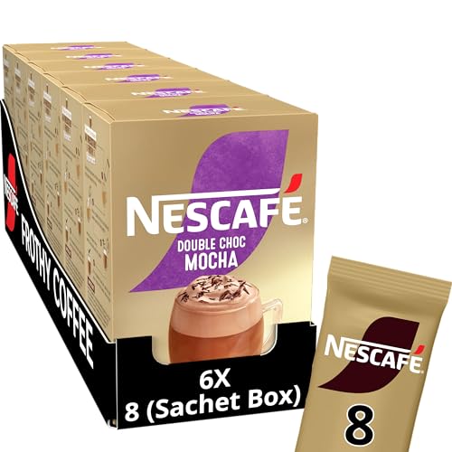 Nescafe Gold Double Choc Mokka Sofort-Kaffee-Beutel (6 Stück, insgesamt 48 Beutel) von NESCAFÉ