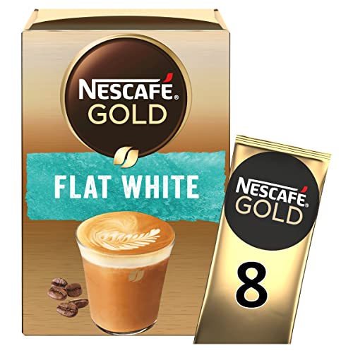 Nescafe Gold Flat White Instant Coffee 8 x 12,5 g Beutel von NESCAFÉ