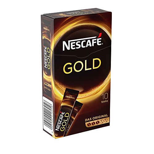Nescafé Gold Original, Löslicher Kaffee, Faltschachtel mit 10 x 2g Sticks (5er Pack) von Nescafé