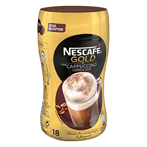 Nescafé Gold Typ Cappuccino, Cremig Zart, Löslicher Bohnenkaffee, Instantkaffee, Kaffee, Dose, 5 x 250 g, 12311730 von NESCAFÉ