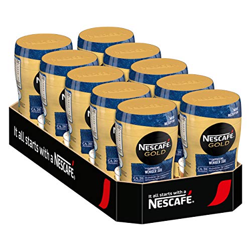 Nescafé Gold Typ Cappuccino, Weniger Süß, Löslicher Kaffee, Instantkaffee, Kaffee, Dose, 10 x 250 g, 12311731 von Nescafe