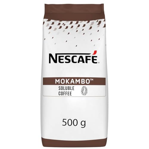 NESCAFÉ Mokambo, löslicher Kaffee mit Rainforest-Alliance-Gütesiegel, 1er Pack (1 x 500g Beutel) von NESTLÉ PROFESSIONAL