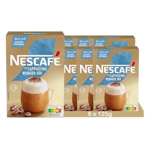 Nescafe Nesc Cappuccino ungesüßt, 6er Pack (6 x 125 ml) von Nescafe
