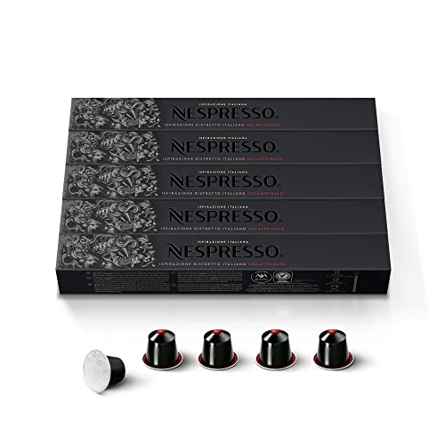 NESPRESSO ORIGINAL Ristretto Decaffeinato, Dunkle Röstung, Kompatibel mit ORIGINAL Kaffeekapseln, Kapsel Set aus 50 Kaffeekapseln NESPRESSO ORIGINAL Ristretto Decaffeinato, Dunkle Röstung, Kompatibel mit ORIGINAL Kaffeekapseln, Kapsel Set aus 50 Kaffeekapseln von Nespresso