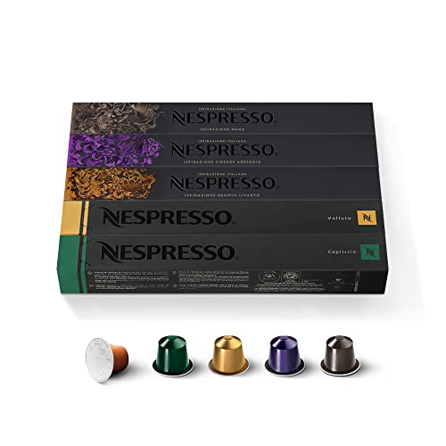 NESPRESSO ORIGINAL, Auswahl an Espresso Kaffees, Helle bis dunkle Röstungen, Kompatibel mit ORIGINAL Kaffeemaschinen, Kapsel Set aus 50 Kaffeekapseln von NESPRESSO