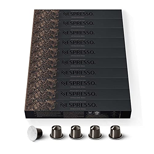 NESPRESSO ORIGINAL Ispirazione Roma, Mittlere Röstung, Kompatibel mit ORIGINAL Kapselmaschinen, Kapsel Set aus 100 Kaffeekapseln von NESPRESSO