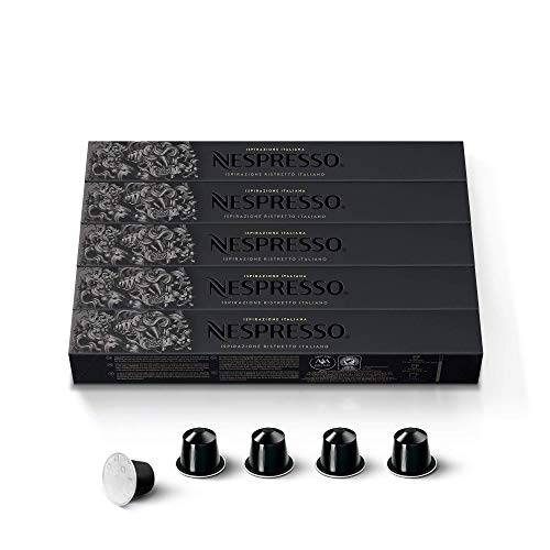 NESPRESSO ORIGINAL Ristretto, Dunkle Röstung, Kompatibel mit ORIGINAL Kapselmaschinen, Kapsel Set aus 50 Kaffeekapseln NESPRESSO ORIGINAL Ristretto, Dunkle Röstung, Kompatibel mit ORIGINAL Kapselmaschinen, Kapsel Set aus 50 Kaffeekapseln von Nespresso