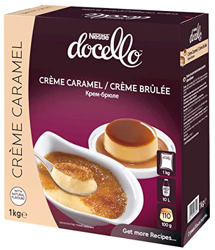 Nestlé docello Crème Caramel / Crème Brûlée, Dessertpulver, Vegan, 1er Pack (1 x 1kg) von NESTLE DOCELLO