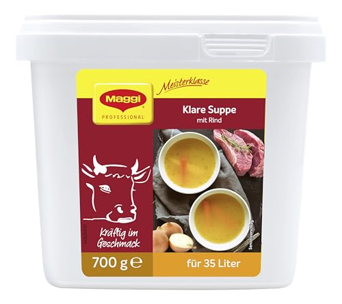 MAGGI Professional Klare Suppe mit Rind, sofort löslich, würziger Geschmack, 1er Pack (1 x 700g Gastro Box) von NESTLE PROFESSIONAL