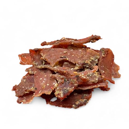 NEW BEER SNACK - Trockenfleisch Snacks - Jerky - Leckeres Knabbereartikel aus Schweinefleisch - Pork Jerky Geräuchert und Gewürzt - Fleisch Scheiben, Süßer Geschmack, 500 g NEW BEER SNACK - Trockenfleisch Snacks - Jerky - Leckeres Knabbereartikel aus Schweinefleisch - Pork Jerky Geräuchert und Gewürzt - Fleisch Scheiben, Süßer Geschmack, 500 g von NEW BEER SNACK
