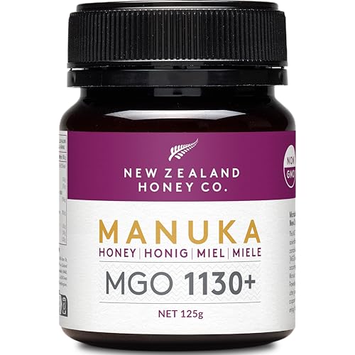 New Zealand Honey Co. Manuka Honig MGO 1130+ | Aktiv und Roh | Hergestellt in Neuseeland | Zertifiziertem Methylglyoxal Gehalt | 125g von NEW ZEALAND HONEY CO