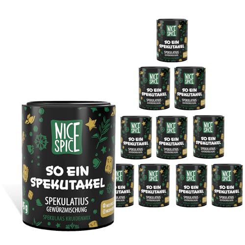 NICE SPICE Spekulatiusgewürz, 10 Dosen (10 x 45g), Gewürzmischung für festliche Leckereien, Backen, Geschenk für Backfans, Gewürzvorrat von NICE SPICE