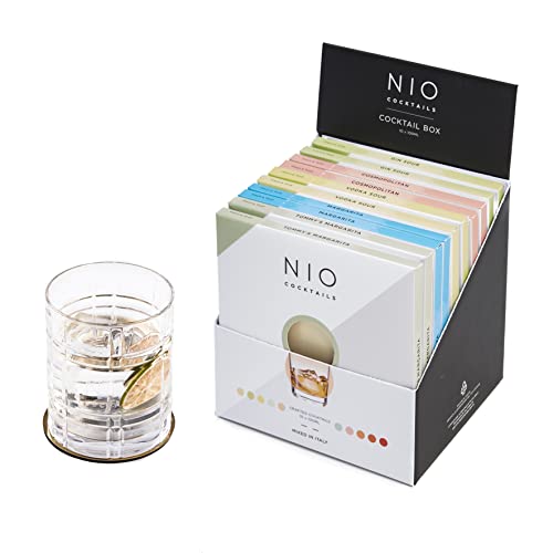 NIO Cocktails - Abendessen und Drink-zu-Hause-Box, 10 Trinkfertige Drinks zu Jeweils 2x(Margarita, Gin Sour, Tommy's Margarita, Cosmopolitan, Vodka Sour), 1000 ml von NIO Cocktails