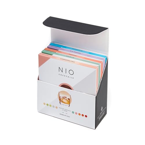 NIO Cocktails - Box 5 Vorgemischte, Trinkfertige Drinks zu Jeweils 10 cl (Negroni, Cosmopolitan, Daiquiri, Margarita, Gin Proved), 50 cl von NIO Cocktails