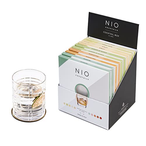 NIO Cocktails - Weniger-Kalorien-Box, 10 Vorgemischte, Trinkfertige (2 Vodka Sour, 2 Gimlet, 2 Manhattan, 2 Daiquiri, 2 Garden of Russia), 1000ml von NIO Cocktails
