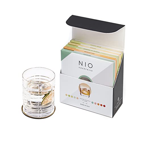 NIO Cocktails - Weniger-Kalorien-Box, 5 Vorgemischte, Trinkfertige, Kalorienarme Drinks zu Jeweils 10 cl (Vodka Sour, Gimlet, Manhattan, Daiquiri, Garden of Russia), 50 cl von NIO Cocktails