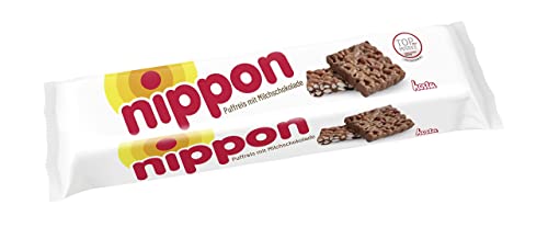 Nippon Puffreis mit Milch Schokolade 200g – Knuspriger Puffreis und Cerealien umhüllt in feinster Milchschokolade (1 x 200g) von NIPPON