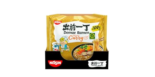 Nissin Demae Ramen – Japanese Curry, 10er Pack, Instant-Nudeln japanischer Art, mit Curry-Geschmack und asiatischen Gewürzen, vegetarisch, schnell und einfach zubereitet, asiatisches Essen (10x100g) von NISSIN