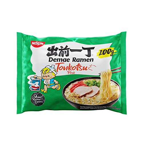 Nissin Demae Ramen – Tonkotsu, Einzelpack, Instant-Nudeln japanischer Art, mit Schweinefleisch-Geschmack, Sesamsamen & asiatischen Gewürzen, schnell & einfach zubereitet, asiatisches Essen (1 x 100 g) Nissin Demae Ramen – Tonkotsu, Einzelpack, Instant-Nudeln japanischer Art, mit Schweinefleisch-Geschmack, Sesamsamen & asiatischen Gewürzen, schnell & einfach zubereitet, asiatisches Essen (1 x 100 g) von NISSIN