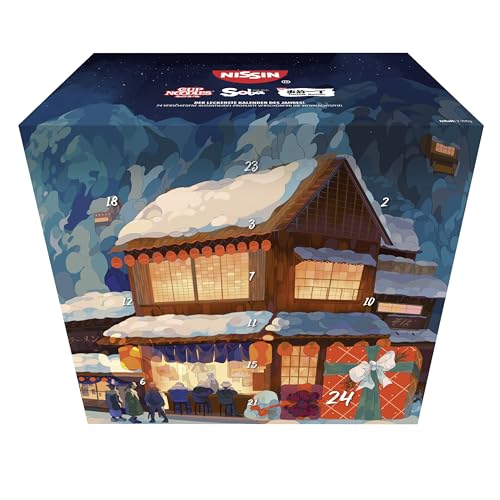 Nissin Adventskalender – 24 Sorten Instant-Nudeln, asiatische Nudeln im Wok- & Ramen-Style, verschiedene Geschmacksrichtungen wie Teriyaki, Chili und mehr, schnelle Zubereitung, 1 x 2.199 g Nissin Adventskalender – 24 Sorten Instant-Nudeln, asiatische Nudeln im Wok- & Ramen-Style, verschiedene Geschmacksrichtungen wie Teriyaki, Chili und mehr, schnelle Zubereitung, 1 x 2.199 g von Nissin