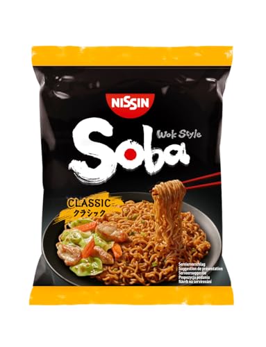 Nissin Soba Bag – Classic, 9er Pack, Wok Style Instant-Nudeln japanischer Art mit Yakisoba-Sauce, schnelle Zubereitung, asiatisches Essen, 9 x 109g Nissin Soba Bag – Classic, 9er Pack, Wok Style Instant-Nudeln japanischer Art mit Yakisoba-Sauce, schnelle Zubereitung, asiatisches Essen, 9 x 109g von Nissin