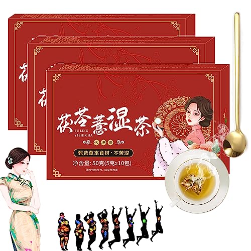 Body Dampness Clearing Herbal Tea, Dampness Removing Tea, Fu Ling Yi Shi Cha, Organic Herbal Tea for Liver, Health Liver Care Tea from China, Liver Cleanse Detox & Repair Tea (3PCS) von NNBWLMAEE