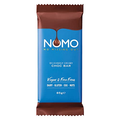 NOMO Creamy Choc Bar Tafelschokolade | 12 x 85 g | VEGANE Schokolade für Alle | LAKTOSEFREI, GLUTENFREI, EIFREI, NUSSFREI | Allergiker geeignet | NO MISSING OUT von NOMO