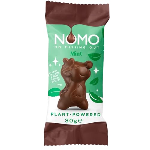 NOMO Reindeer Mint - 20er Pack (20x30g) - Mit Pefferminz Geschmack - Weihnachten für Allergiker - Vegan, Glutenfrei, Eifrei, Milchfrei, Nussfreie Schokolade - Mit zertifizierter Schokolade von NOMO