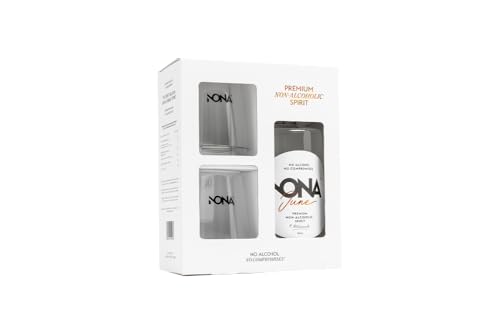 NONA June Geschenkset + Gläser – Alkoholfreier Spirituose mit Gin-Charakter + 2 Gläser | Exklusives Geschenkset NONA June Geschenkset + Gläser – Alkoholfreier Spirituose mit Gin-Charakter + 2 Gläser | Exklusives Geschenkset von NONA