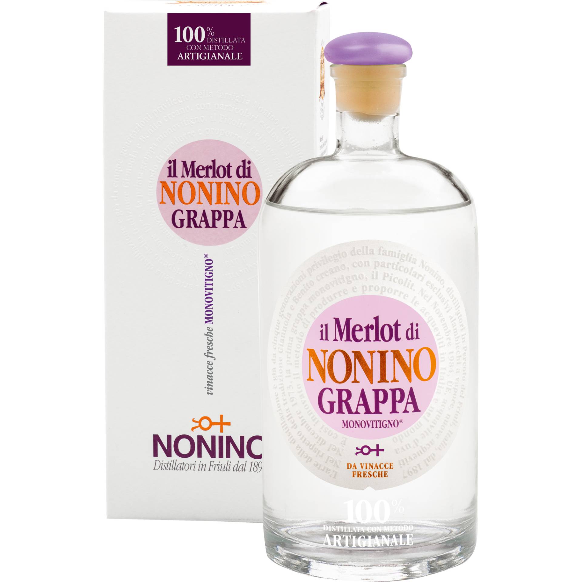 Nonino Grappa Monovitigno Merlot, 0,70 L, 41% Vol., Spirituosen Nonino Grappa Monovitigno Merlot, 0,70 L, 41% Vol., Spirituosen von NONINO distillatori Via Aquileia 104, 33050 Percoto Pavia di Udine, Italia