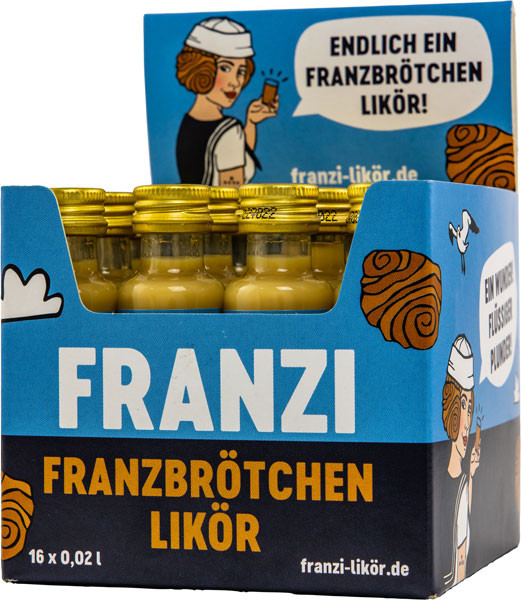 Franzi Franzbrötchen Likör 15% vol. 16x20ml von NORK GmbH & Co KG
