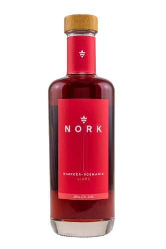 Nork | Himbeer - Rosmarin Likör | Fruchtlikör | Süße & Herbe Aromen | Natürlicher Geschmack | 500ml | 20% vol. | Perfekt für Cocktails von NORK