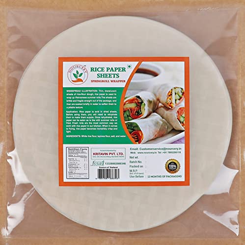 Nourcery Rice Paper Sheets, Roll, 200gm (Spring Roll Wrappers) von NOURCERY