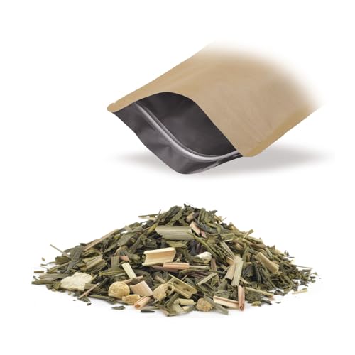 Novecento Tè® | Grüner Tee mit Ingwer und Zitrone | Grüner Tee Ingwer Zitrone Zitronengrasblätter | Verdauungsfördernder grüner Tee | Mischung aus Tee, Früchten und Gewürzen - 45 Gr von NOVECENTO TE'