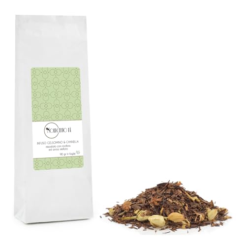 Novecento Tè® | Jasmin- und Zimtblattaufguss – 90 Gr | Rooibos mit Jasmin, Zimt, Anis | Rooibos-Mischung, lose Gewürze von NOVECENTO TE'