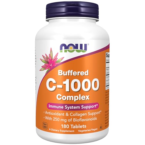 Now C-1000 gepuffertes C mit 250 mg Bioflavonoiden, 180 Tabletten von NOW