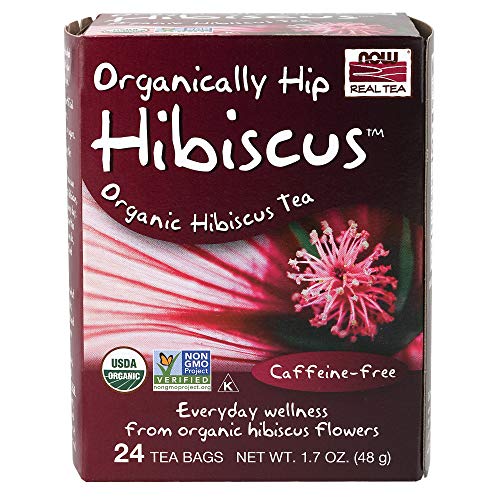 Now Real Tea Organically Hip Hibiscus 24 Teebeutel (2er Pack) von NOW