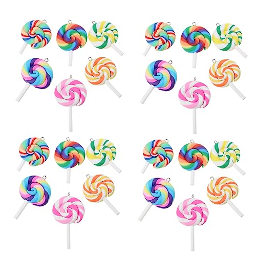 NUOBESTY Regenbogen-lollipop-tonspielzeug-zubehör 24 Stück Süßigkeiten- für Kinder Schmuck und Bastelprojekte NUOBESTY Regenbogen-lollipop-tonspielzeug-zubehör 24 Stück Süßigkeiten- für Kinder Schmuck und Bastelprojekte von NUOBESTY
