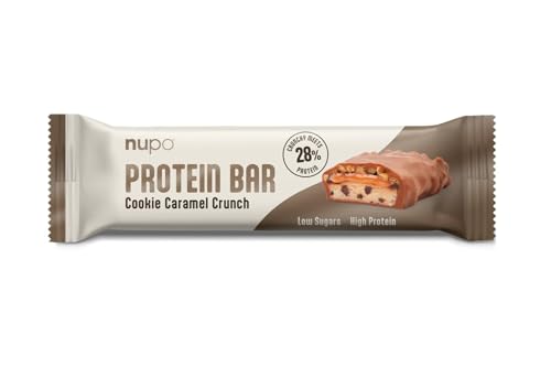 Nupo Proteinriegel Cookie Caramel Crunch | High Protein Snack 28% | Wenig Zucker Riegel | Glutenfrei | 45g x 12 Pack Ernährungsriegel Nupo Proteinriegel Cookie Caramel Crunch | High Protein Snack 28% | Wenig Zucker Riegel | Glutenfrei | 45g x 12 Pack Ernährungsriegel von NUPO